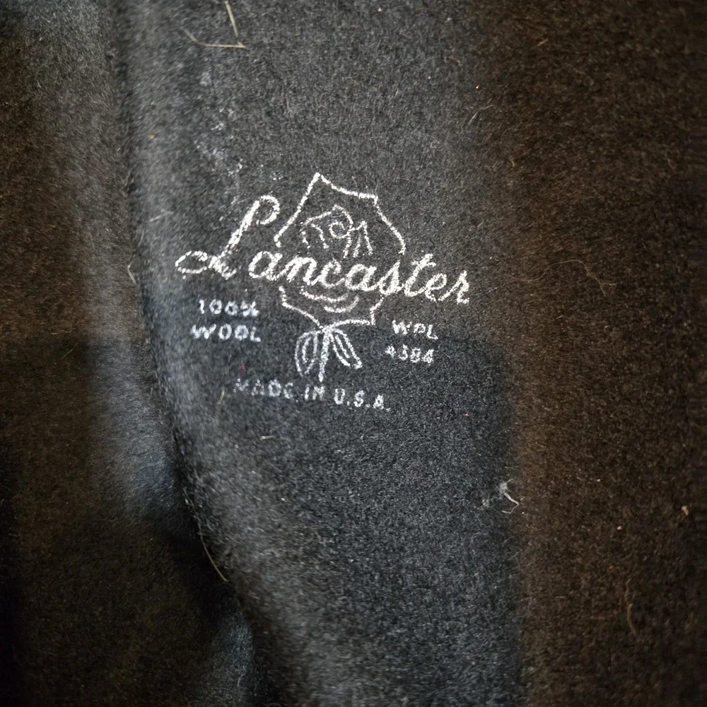 Vintage Lancaster 100% Wool Hat With Feather - Picture 10 of 12